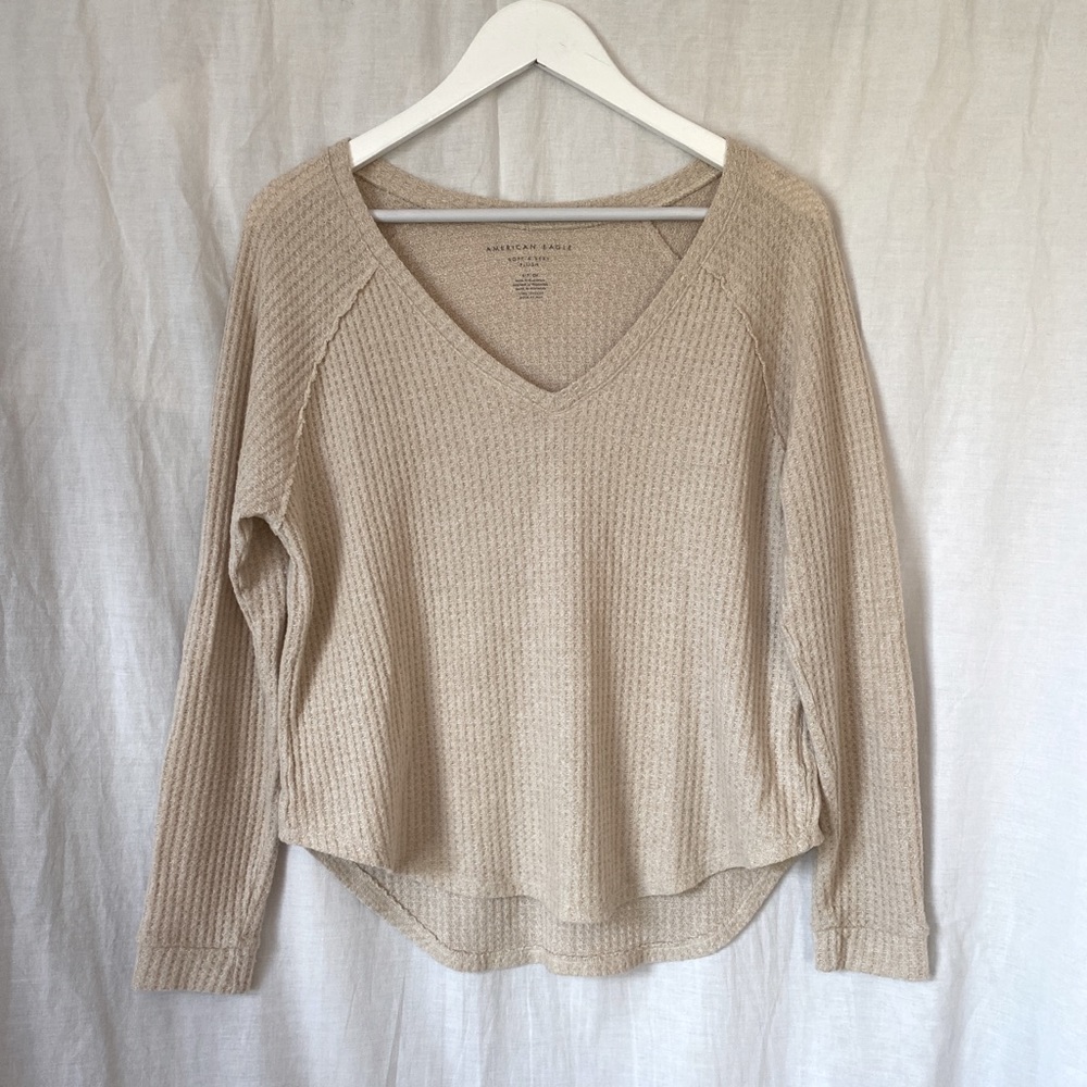 American Eagle Soft & Sexy plush long sleeve oversized top/sweater women’s small